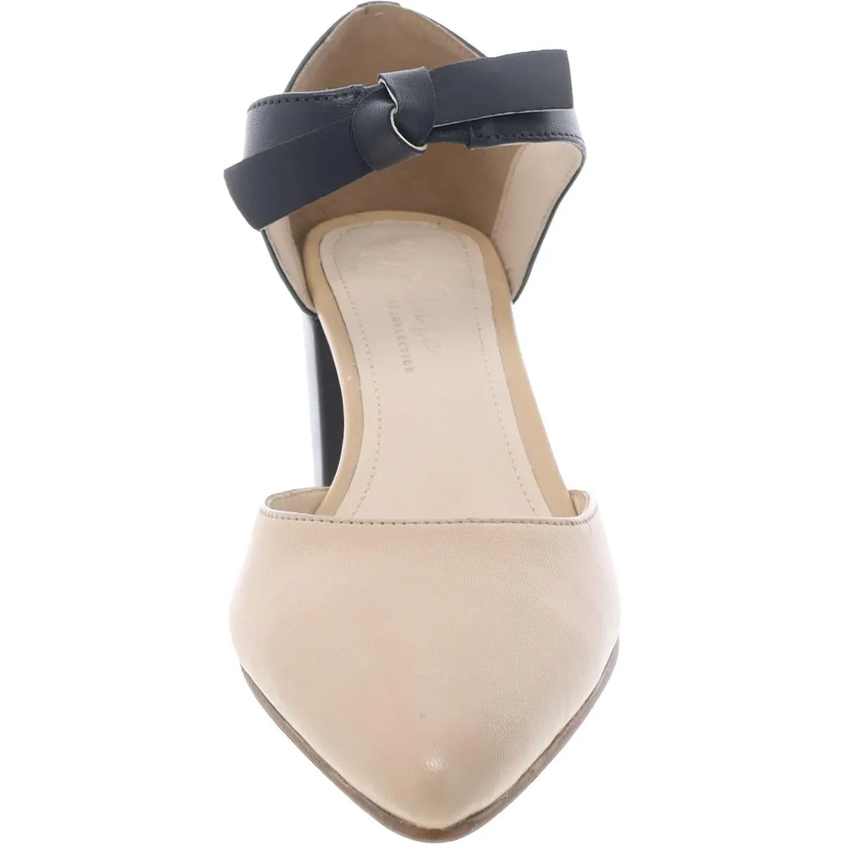 Camille Womens Block Heel Leather Ankle Strap