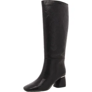 Cana Womens Snake Print Faux Leather Knee-High Boots