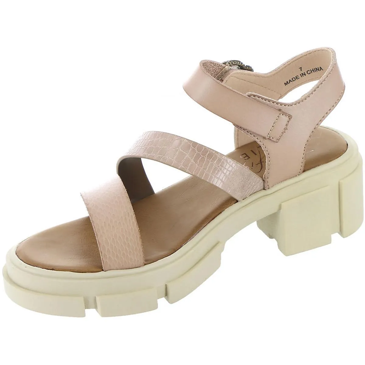 Capetown Womens Ankle Strap Block Heel Flatform Sandals