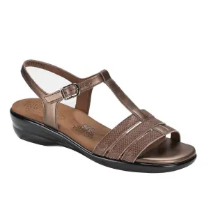 Capri Sandal - Wide In Bronze Snake