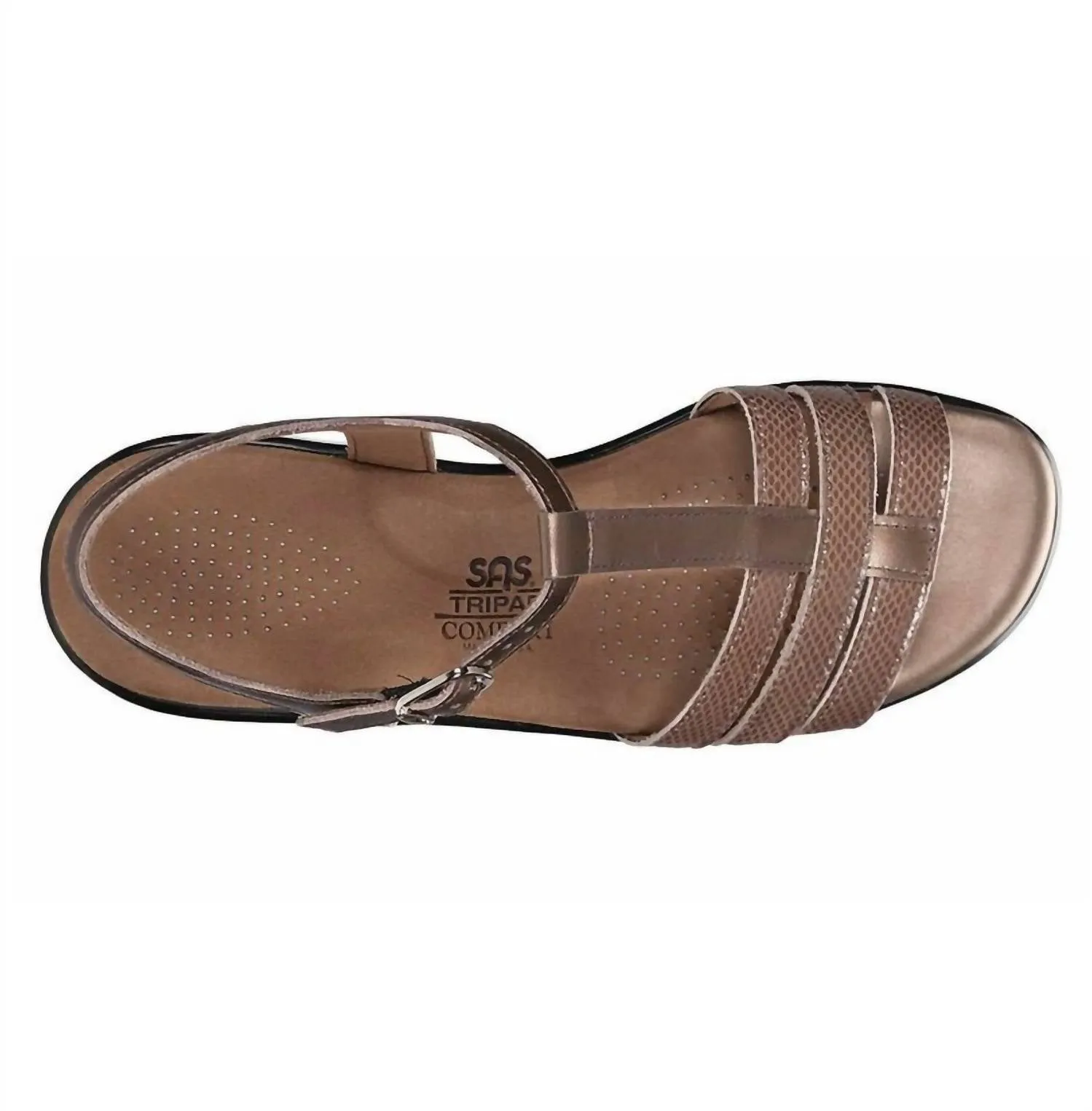 Capri Sandal - Wide In Bronze Snake