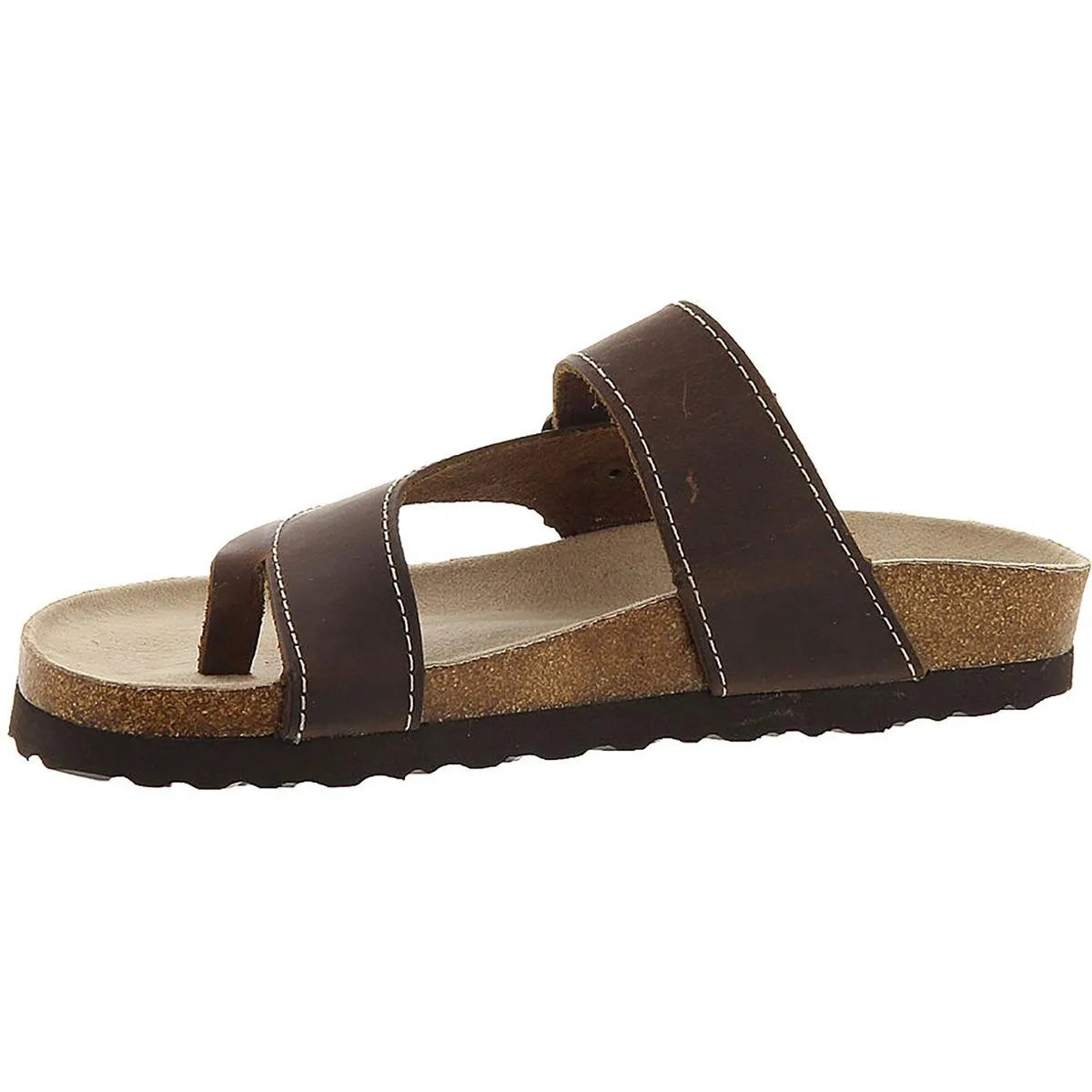 Carly Womens Leather Slip On Flats