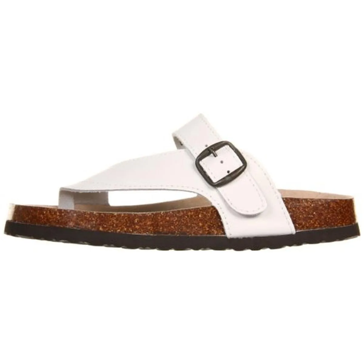 Carly Womens Textured Leather Slide Sandals