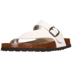 Carly Womens Textured Leather Slide Sandals