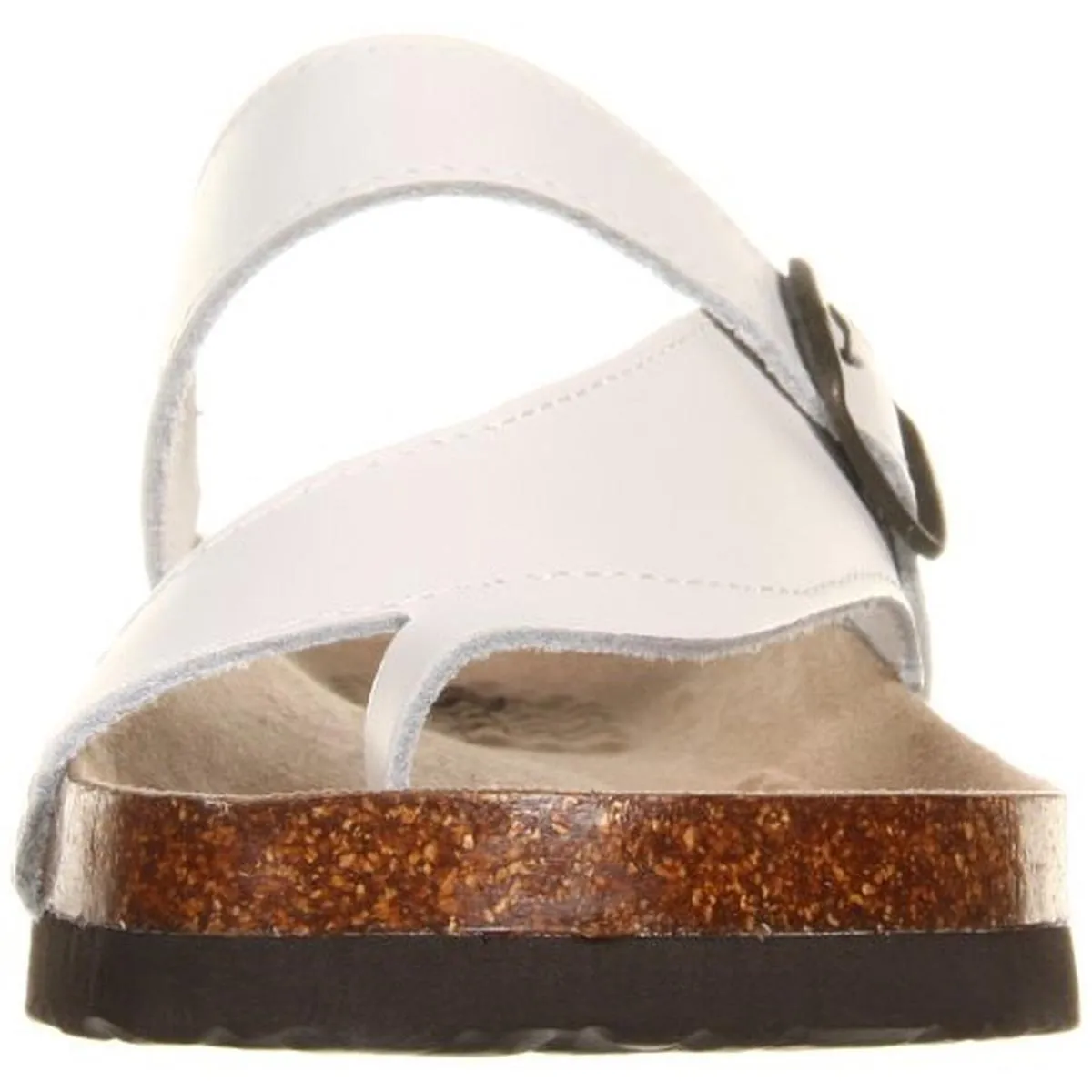 Carly Womens Textured Leather Slide Sandals