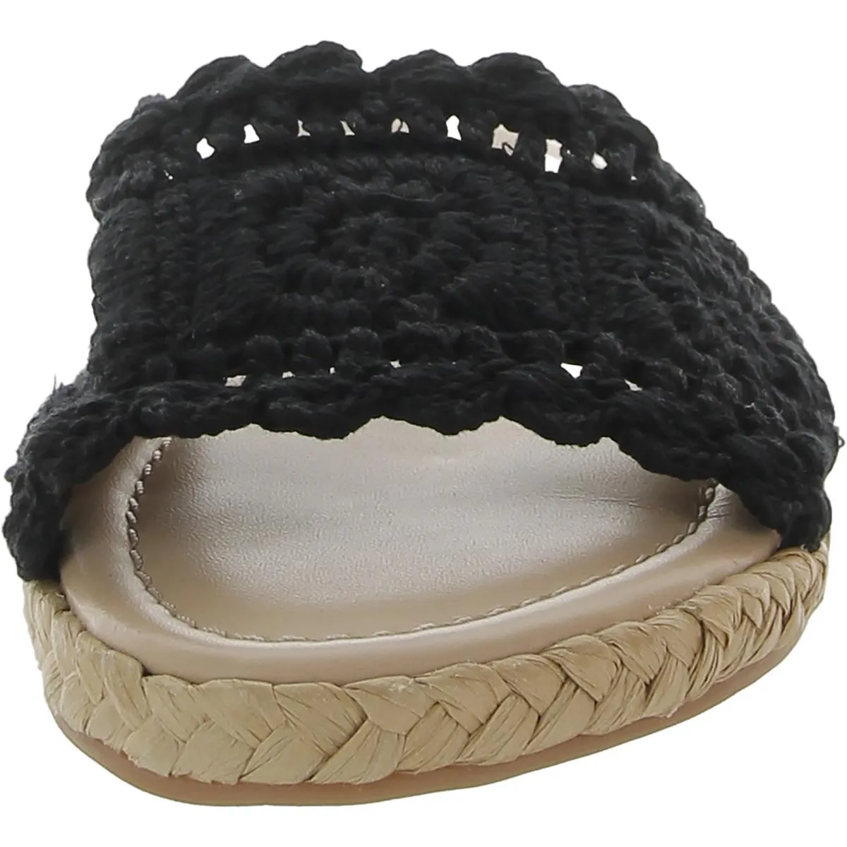 Cate Womens Crochet Slip On Slide Sandals