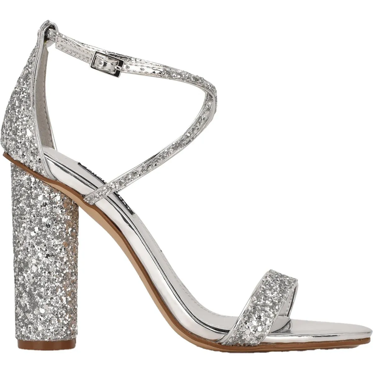 Celebra 3 Womens Sequined Ankle Strap Heels