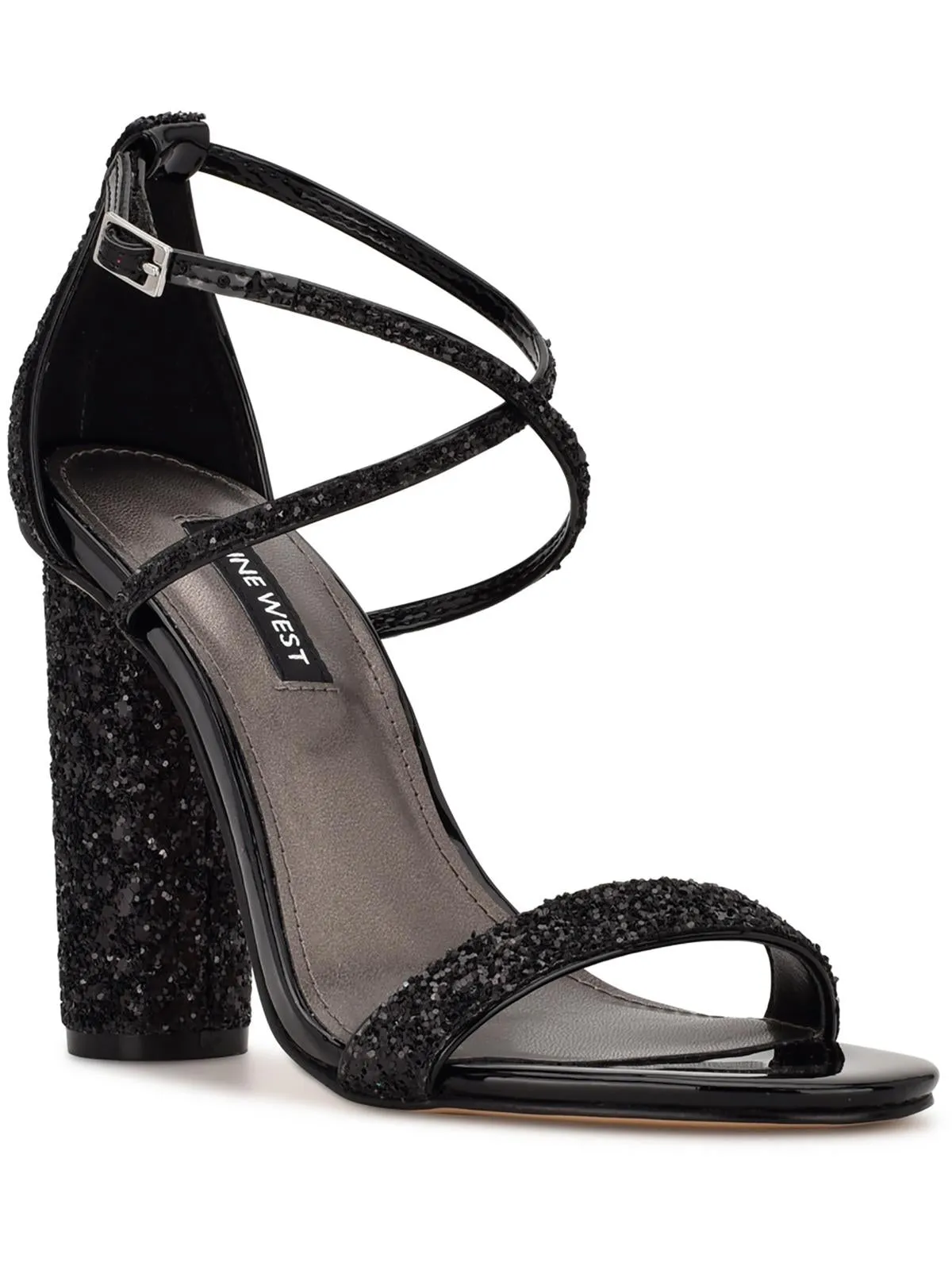 Celebra 3 Womens Sequined Ankle Strap Heels