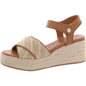 Celest Womens Woven Wedge Slingback Sandals