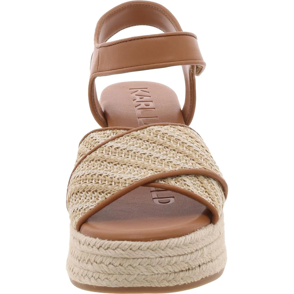 Celest Womens Woven Wedge Slingback Sandals