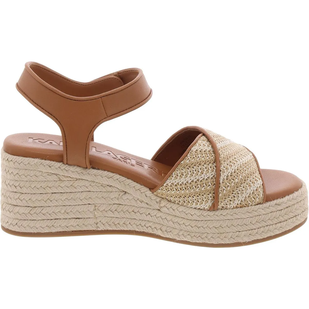 Celest Womens Woven Wedge Slingback Sandals