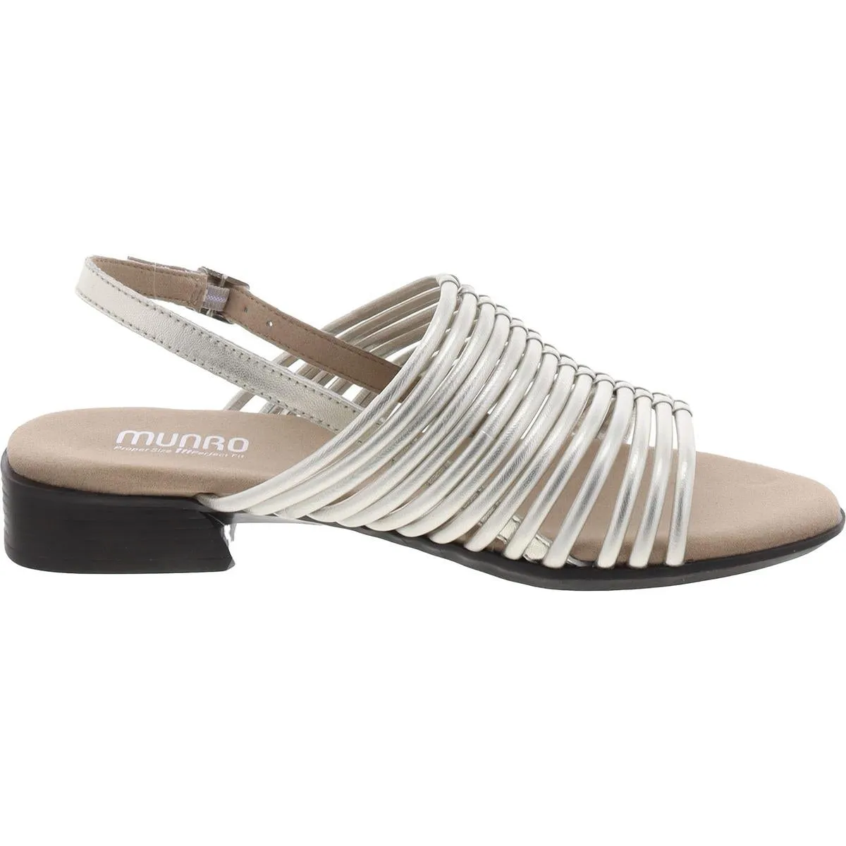 Celia Womens Slip On Buckle Slingback Sandals