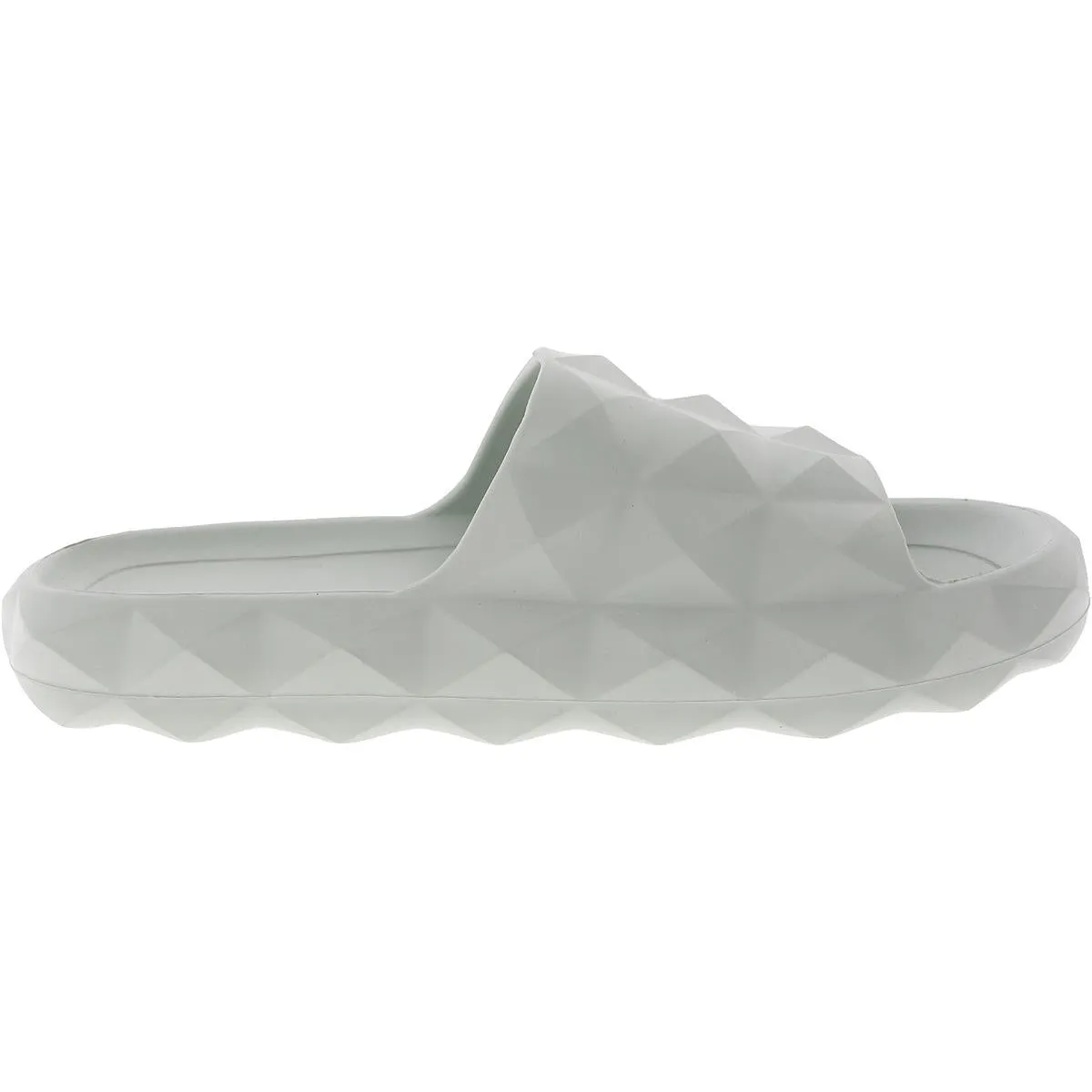 Check Womens Textured Rubber Slide Sandals
