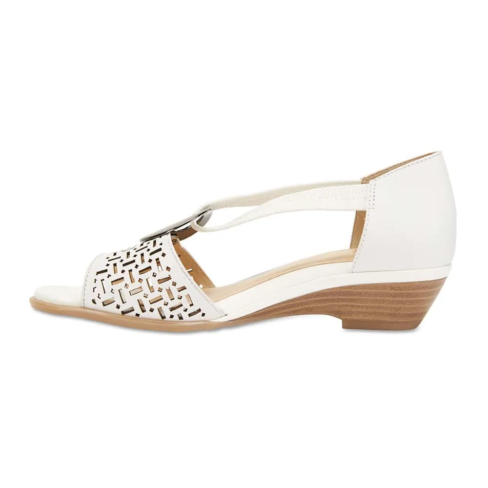 Chime Sandal in White Leather