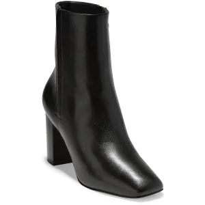 Chrystie Womens Leather Square Toe Mid-Calf Boots