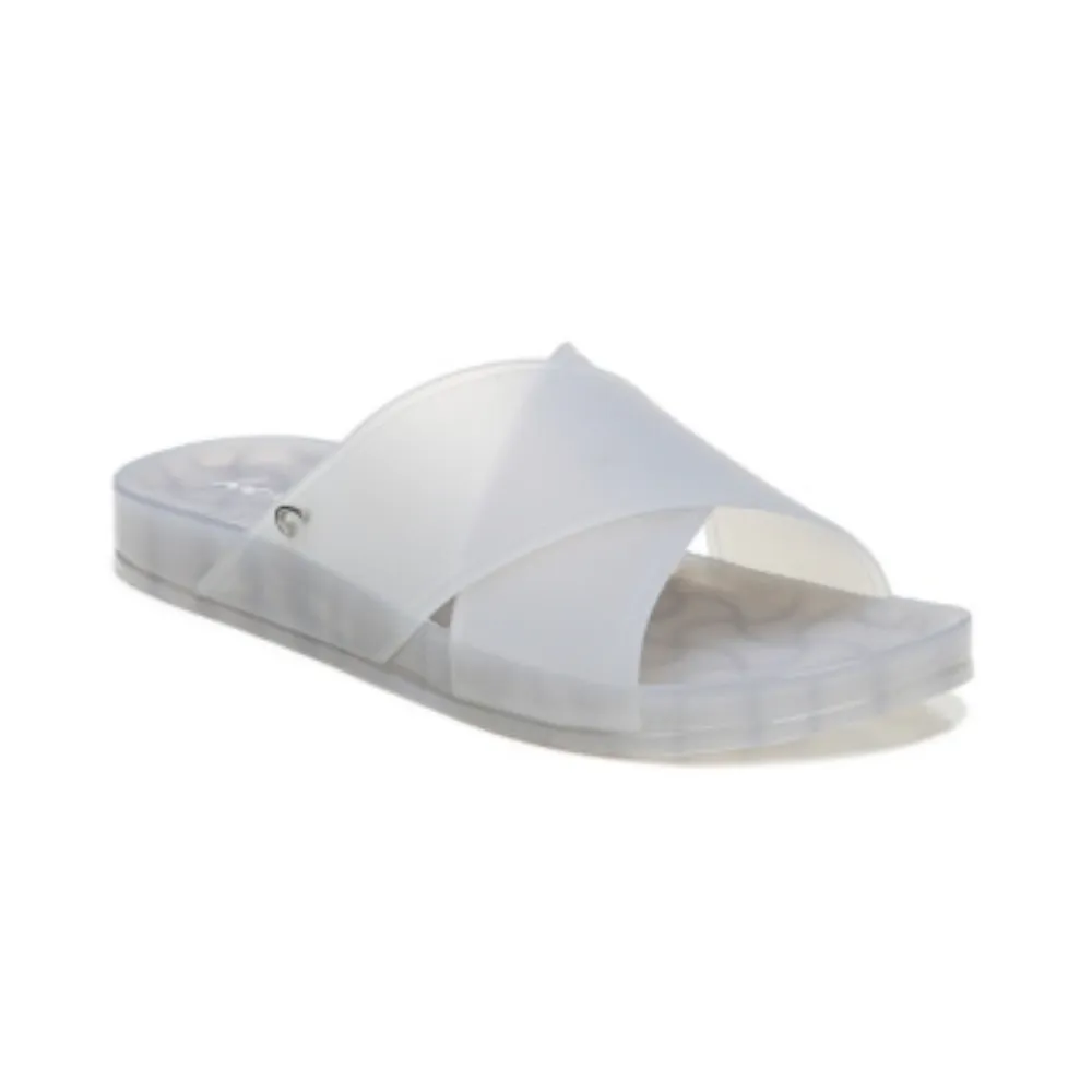 Circus NY by Sam Edelman Jaylee Sandal Women's 5 Silver Cross Strap Slide KHD571