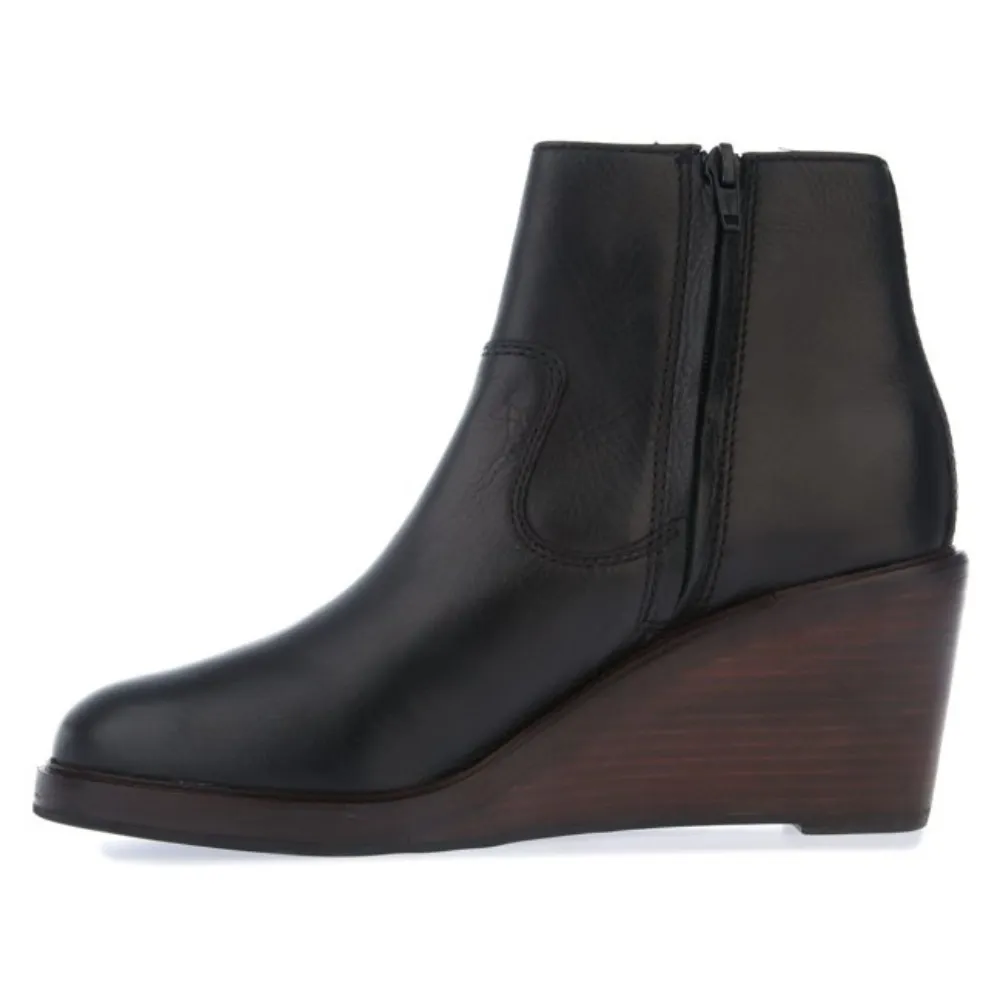 Clarks Clarkdale 2 Zip Black Leather Boot (Women's)
