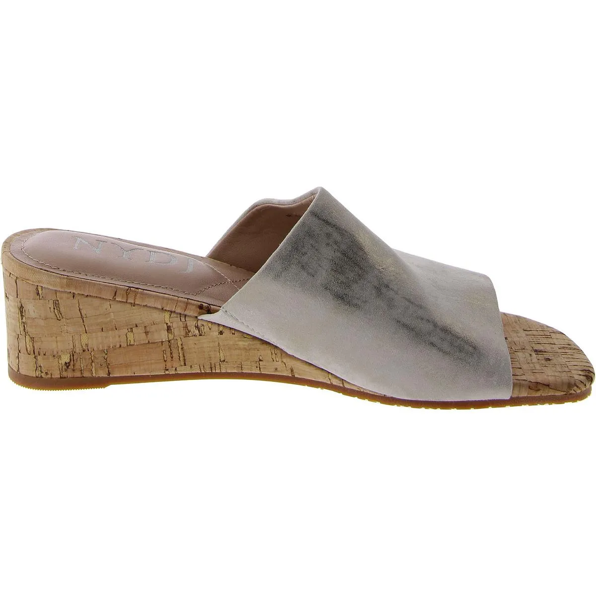 CLAUDINE Womens Faux Suede Square toe Wedge Sandals
