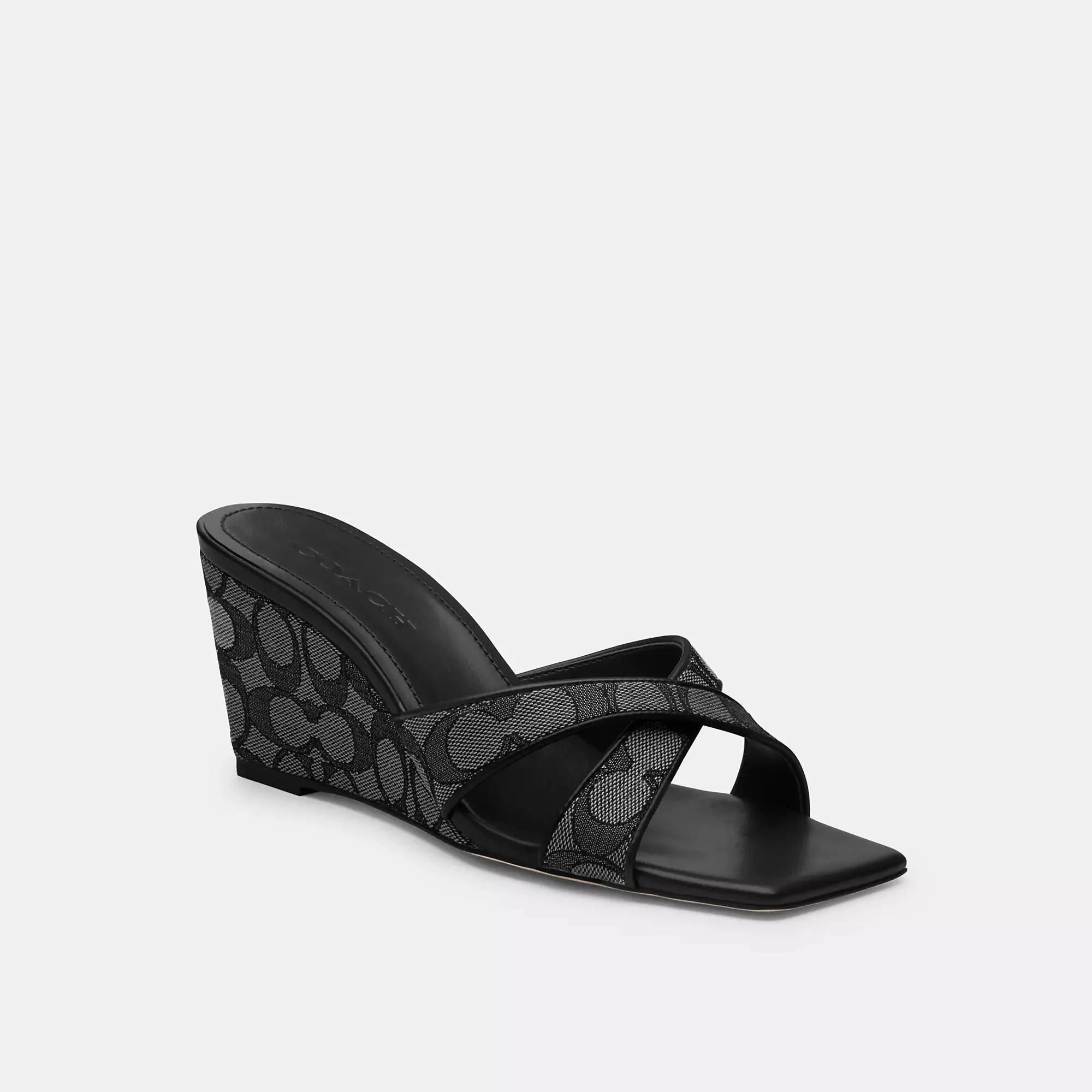 Coach Outlet Wedge Sandal In Signature Jacquard
