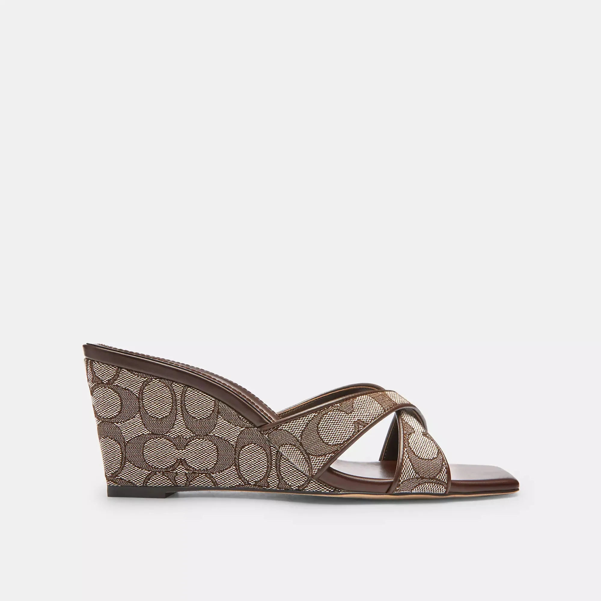 Coach Outlet Wedge Sandal In Signature Jacquard