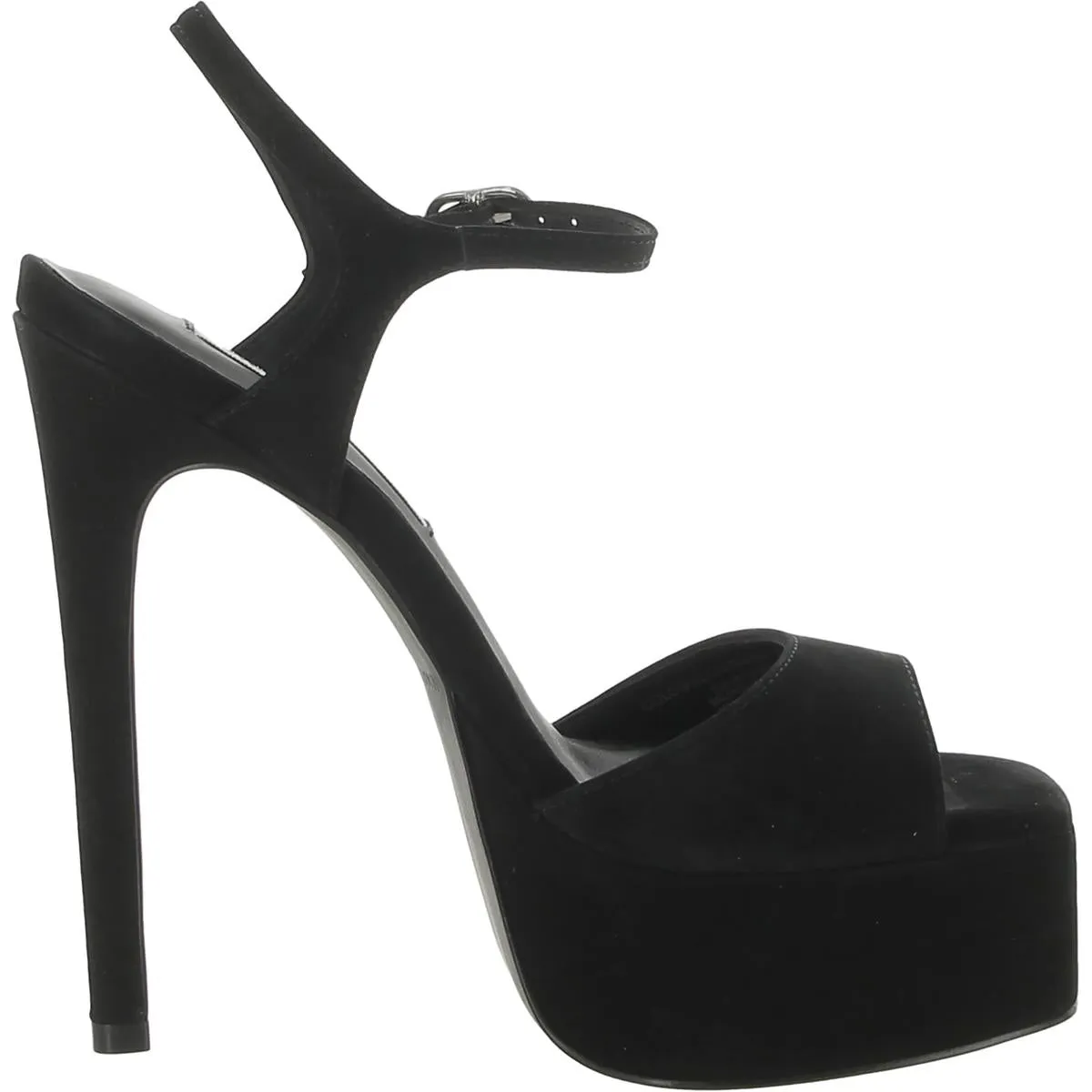Cologne Womens Suede Peep-Toe Platform Sandals