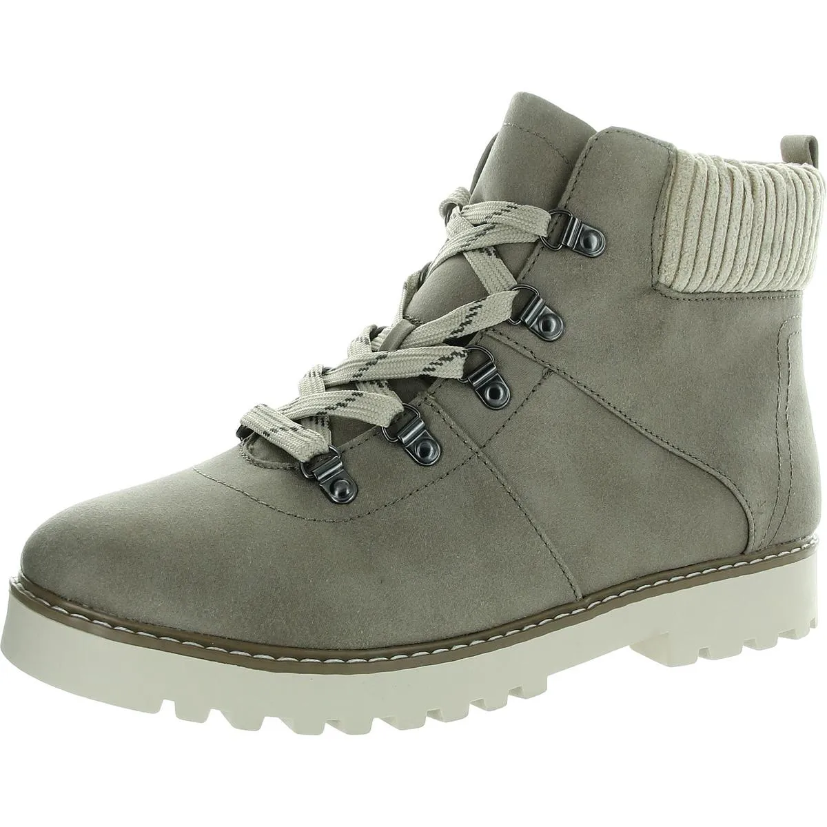 Connie Womens Lace Up Lug Sole Combat & Lace-Up Boots