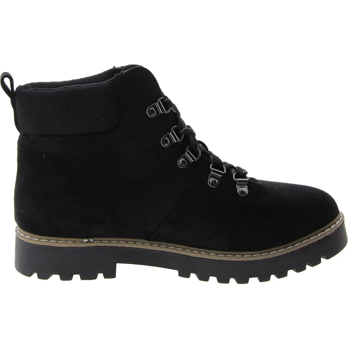 Connie Womens Lace Up Lug Sole Combat & Lace-Up Boots