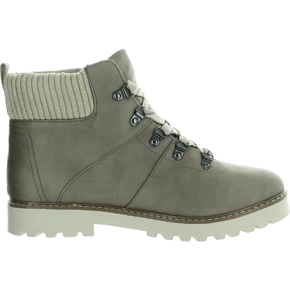 Connie Womens Lace Up Lug Sole Combat & Lace-Up Boots