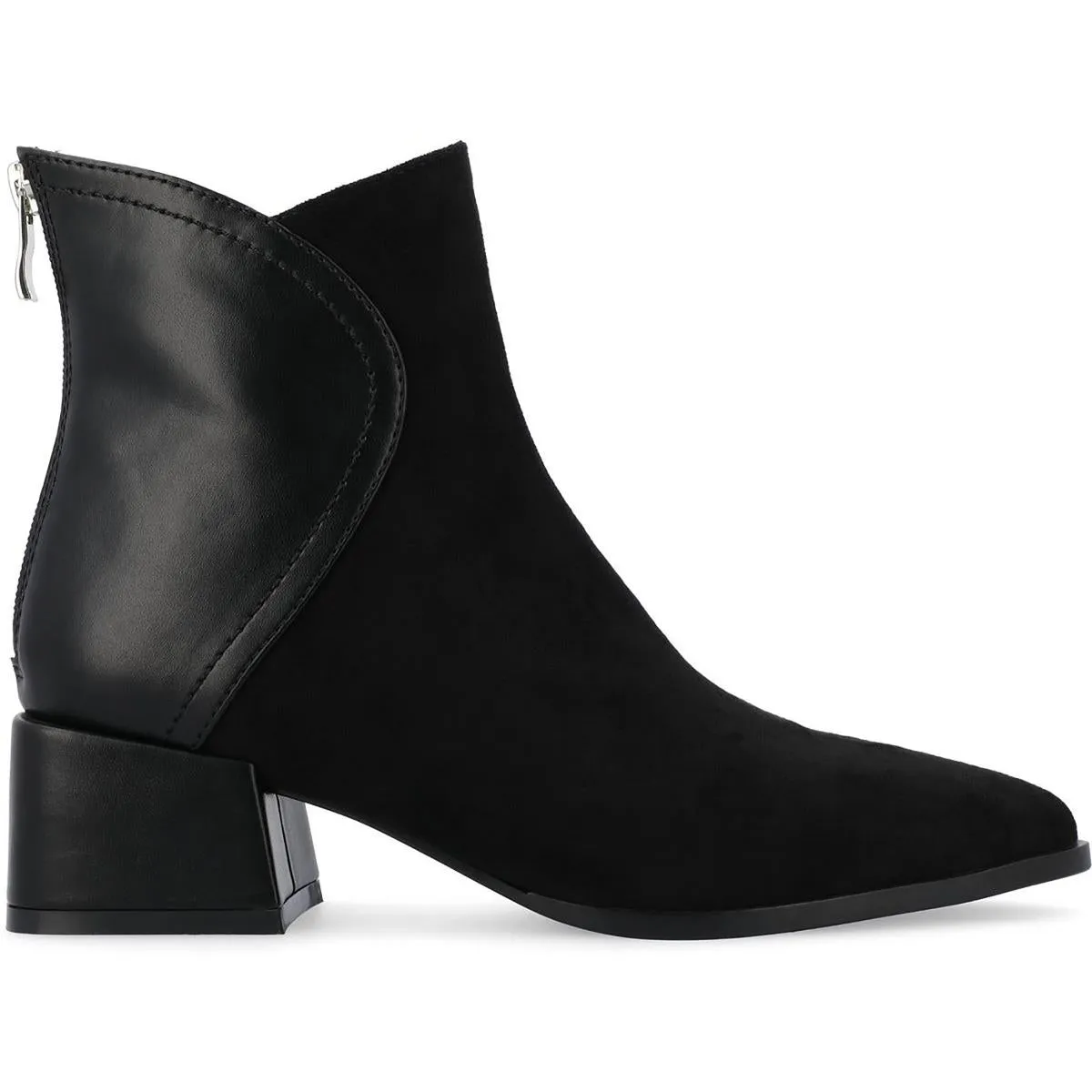 Consuello Womens Two Tone Pointed Toe Ankle Boots