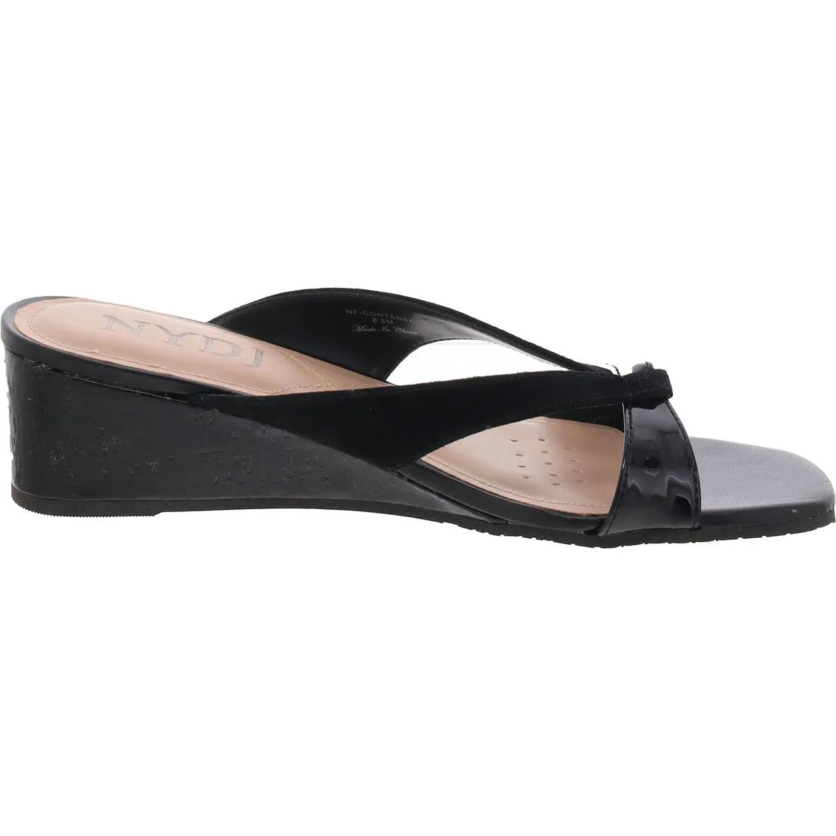 Contessa    Womens Slip On Square Toe Wedge Sandals