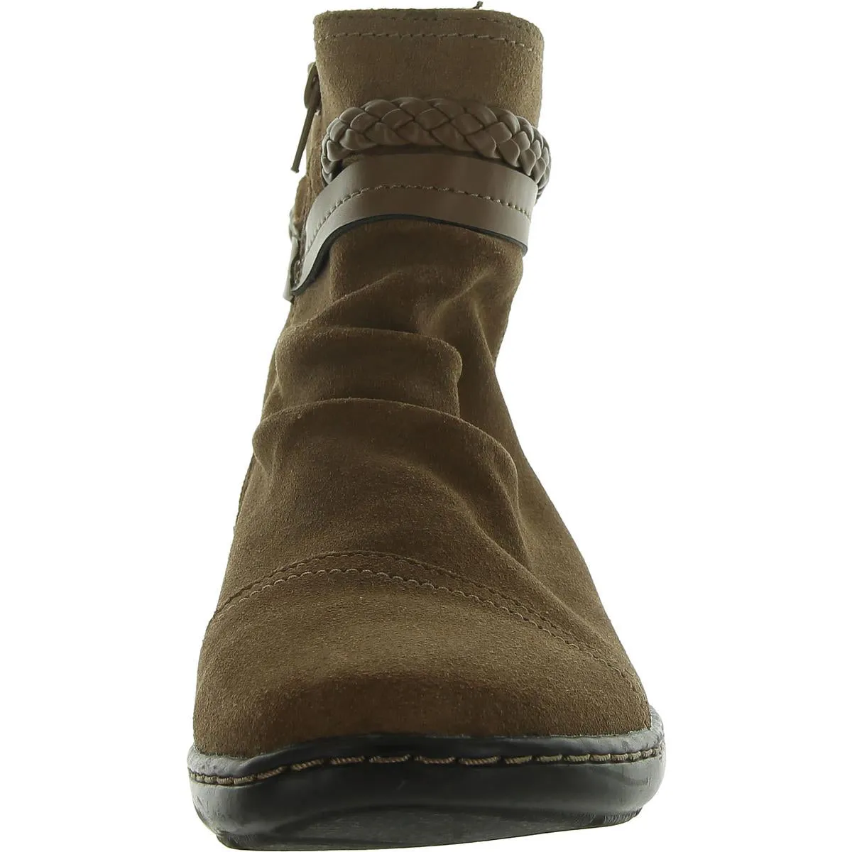 Cora Braidboot Womens Suede Zipper Booties