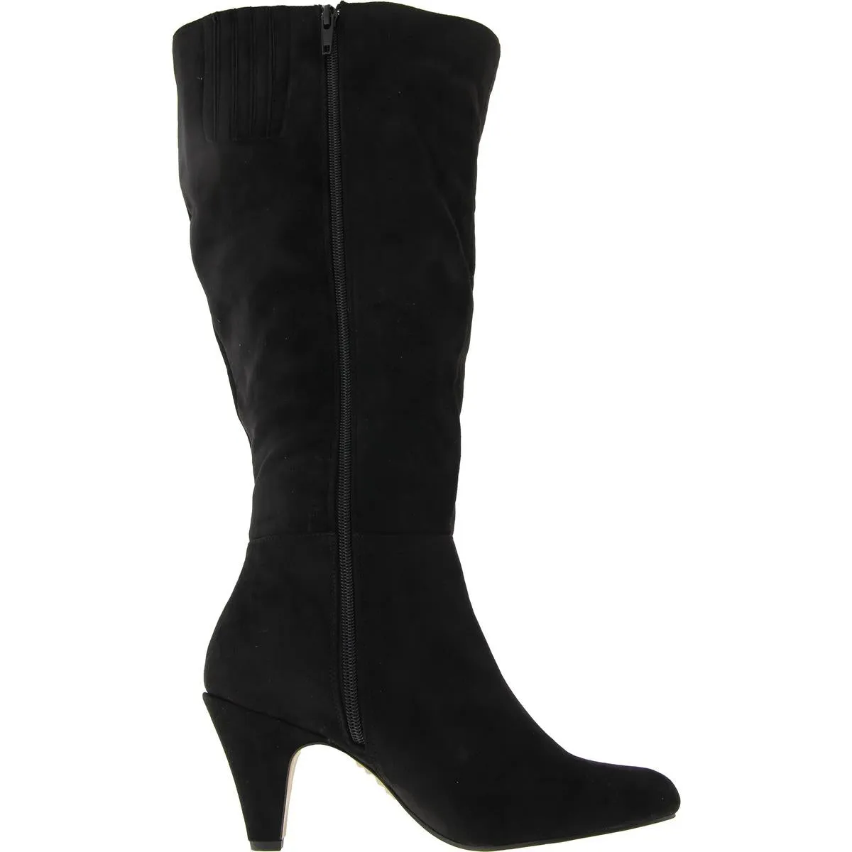 Corinne Plus Womens Wide Calf Faux Suede Knee-High Boots