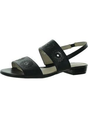 Corinne Womens Faux Leather Slip On Slingback Sandals