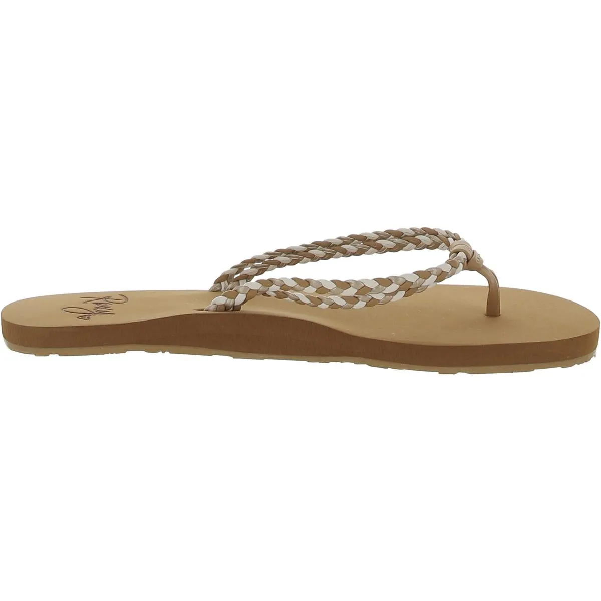 Costas Womens Flat Round Toe Flip-Flops