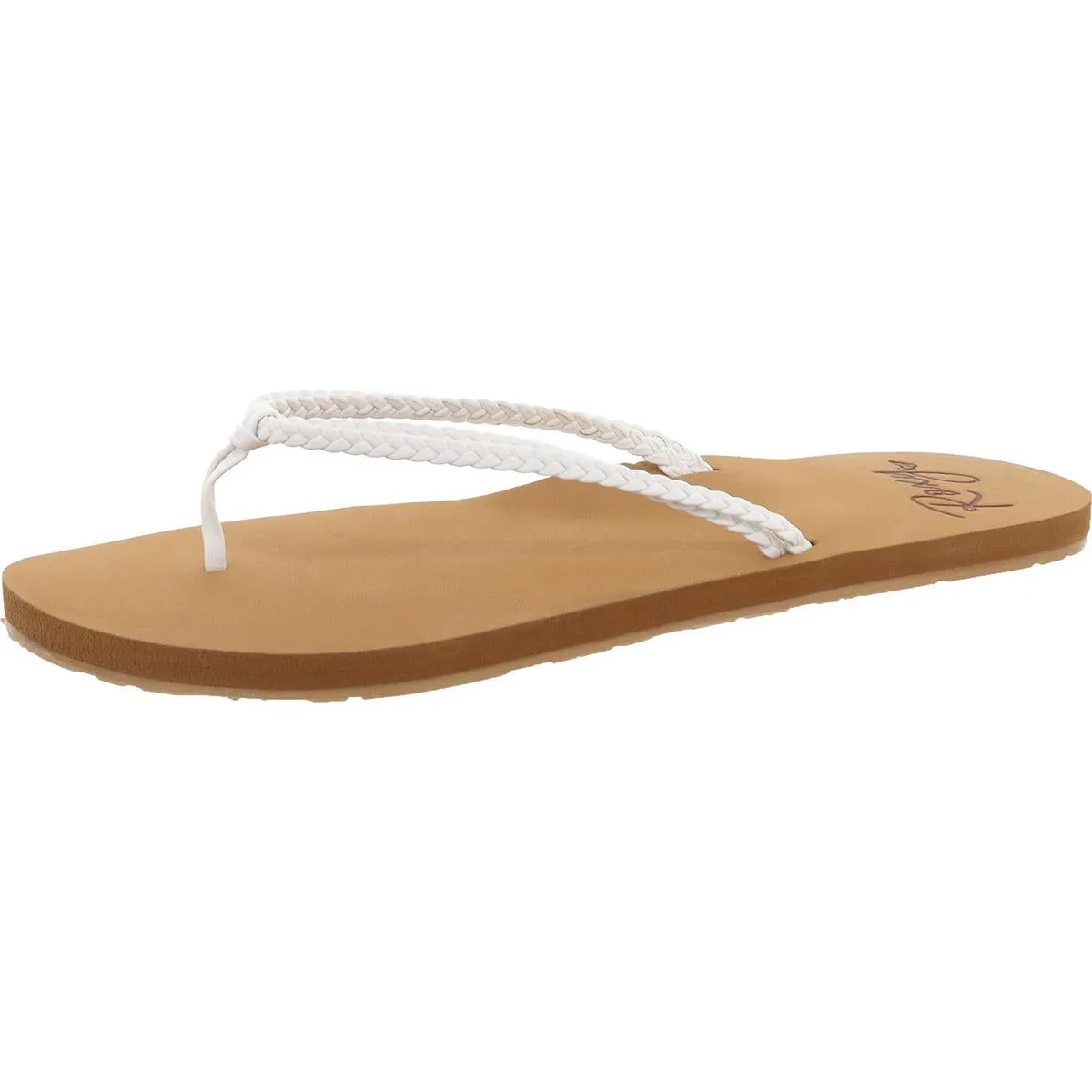 Costas Womens Flat Round Toe Flip-Flops