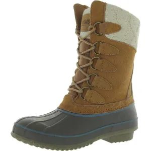 COZY Womens Leather Lugged Sole Winter & Snow Boots