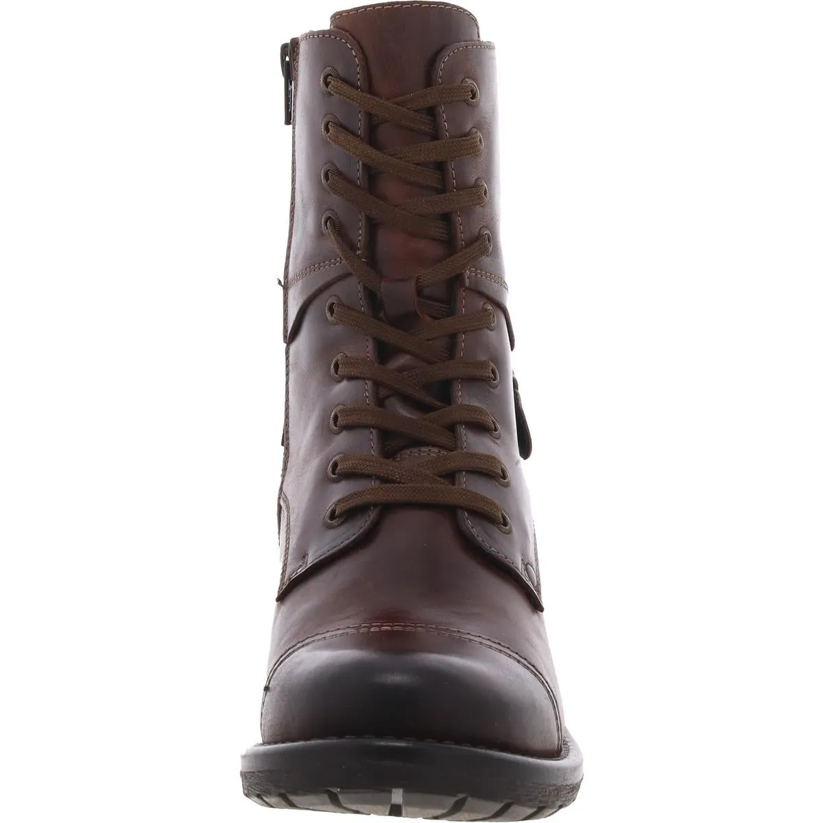 Crave Womens Leather Ankle Combat Boots