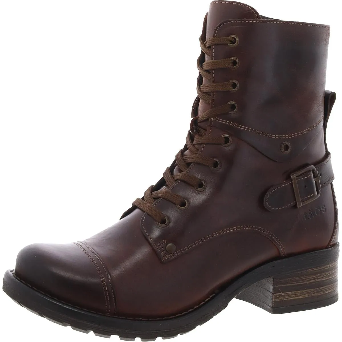Crave Womens Leather Ankle Combat Boots