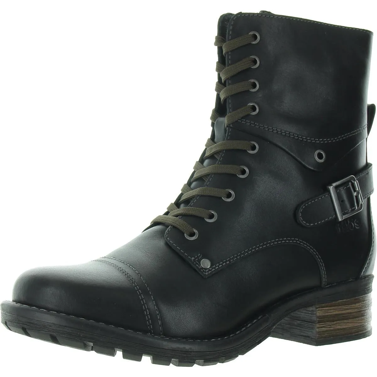 Crave Womens Leather Ankle Combat Boots