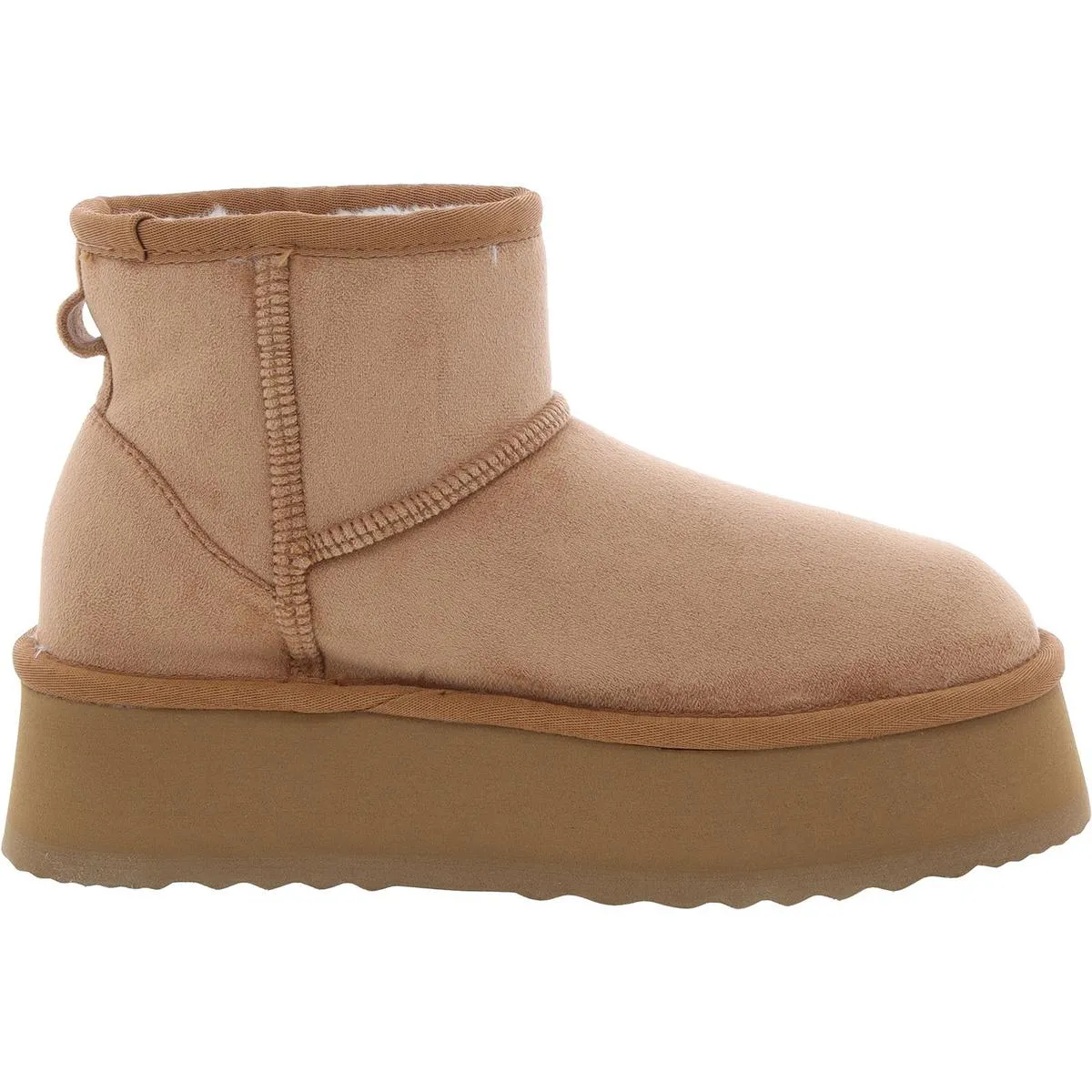 Crue Womens Faux Fur Lined Faux Suede Booties