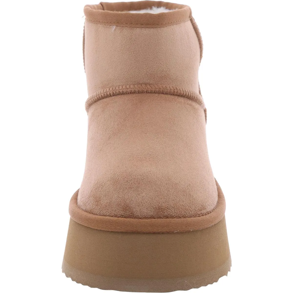 Crue Womens Faux Fur Lined Faux Suede Booties