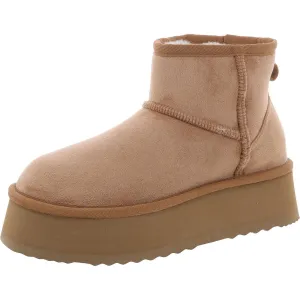 Crue Womens Faux Fur Lined Faux Suede Booties