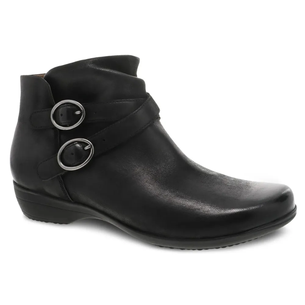 Dansko Faithe Black Burnished Nubuck Bootie (Women's)