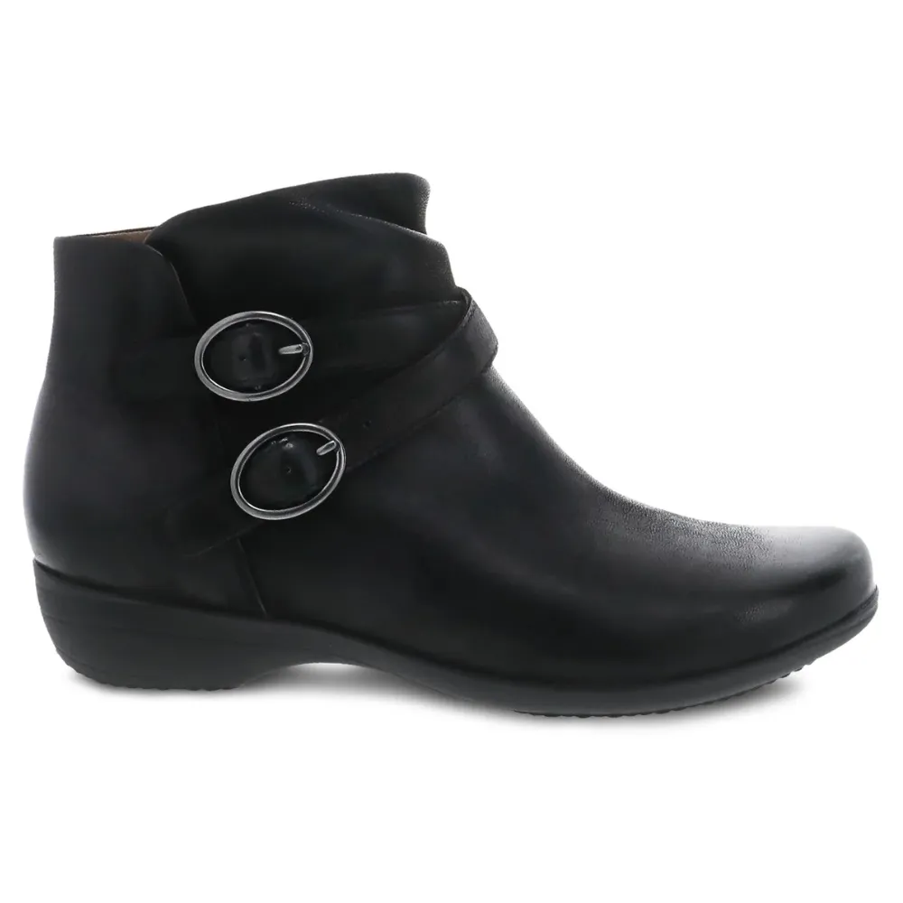 Dansko Faithe Black Burnished Nubuck Bootie (Women's)