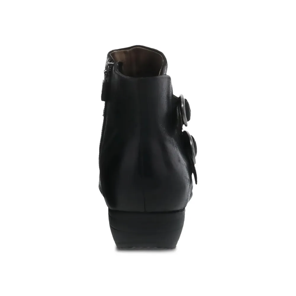 Dansko Faithe Black Burnished Nubuck Bootie (Women's)