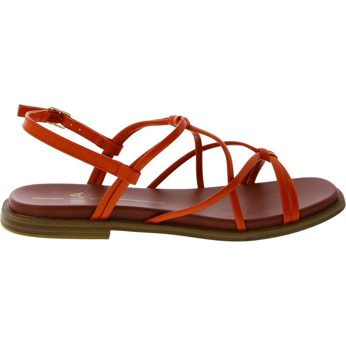 DAPHINE Womens Strappy Flat Strappy Sandals