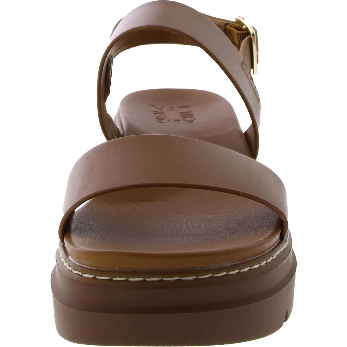 Darry Womens Leather Ankle Strap Slingback Sandals
