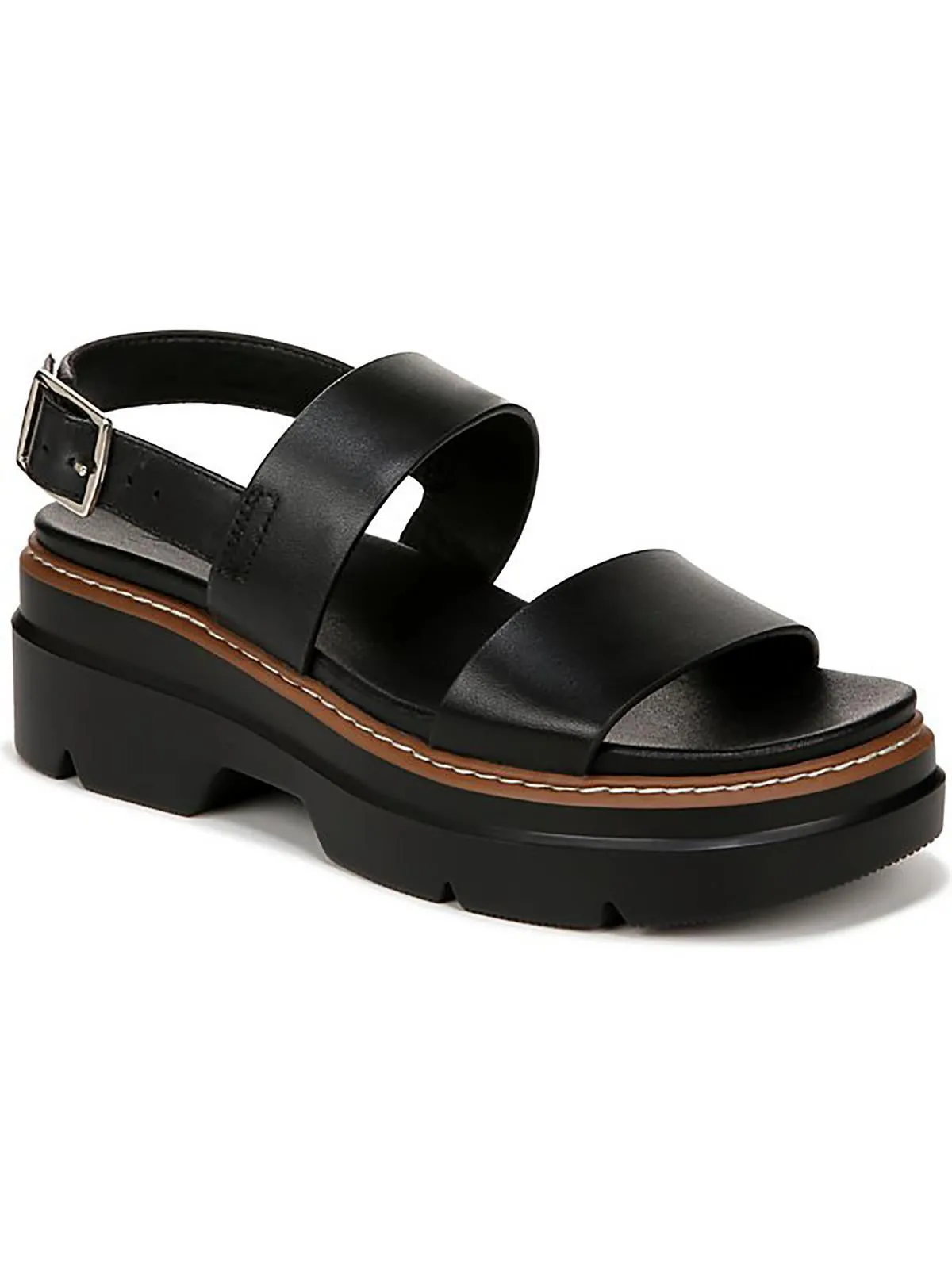Darry Womens Leather Ankle Strap Slingback Sandals