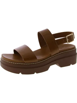Darry Womens Leather Ankle Strap Slingback Sandals