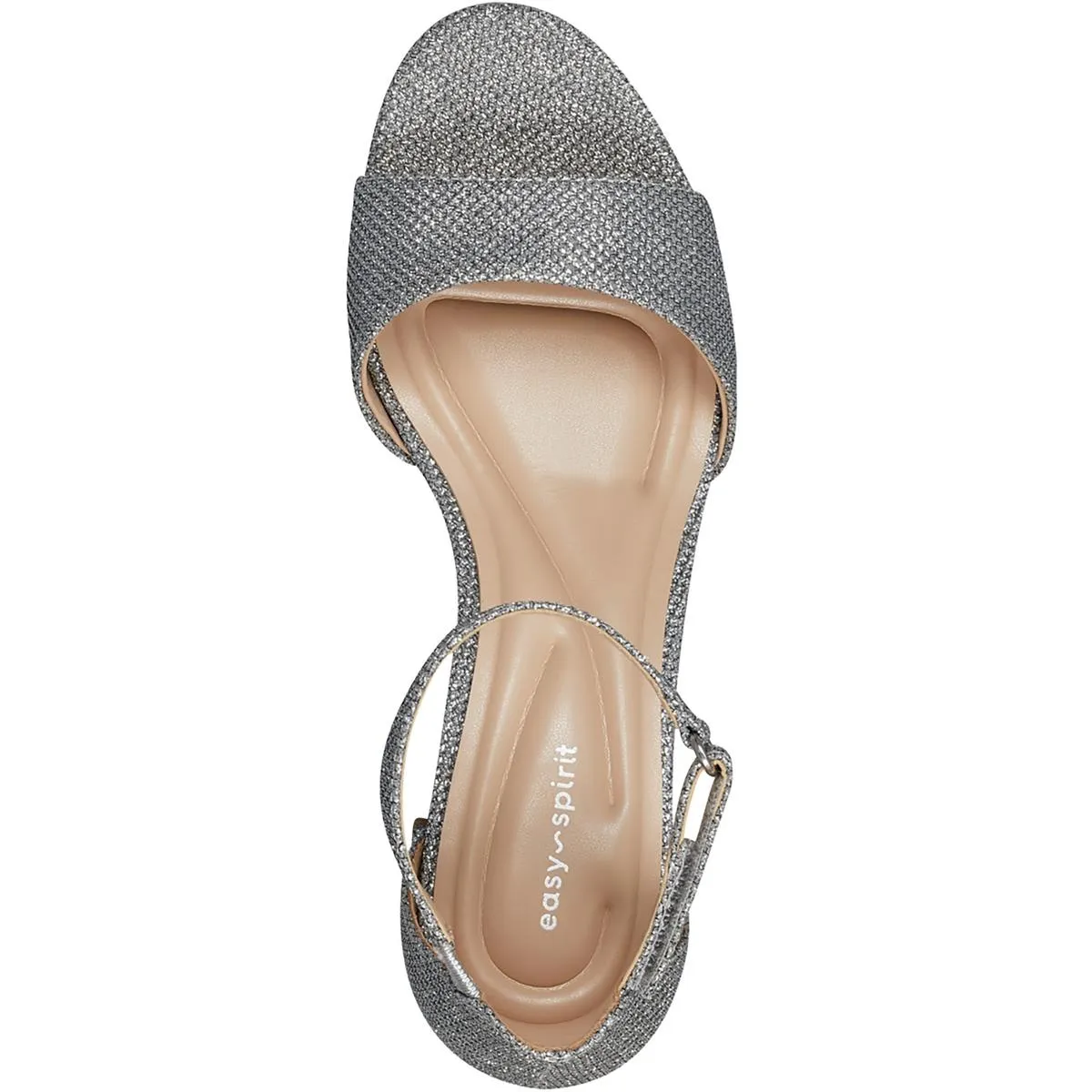 Daven Womens Glitter Ankle Strap Heels
